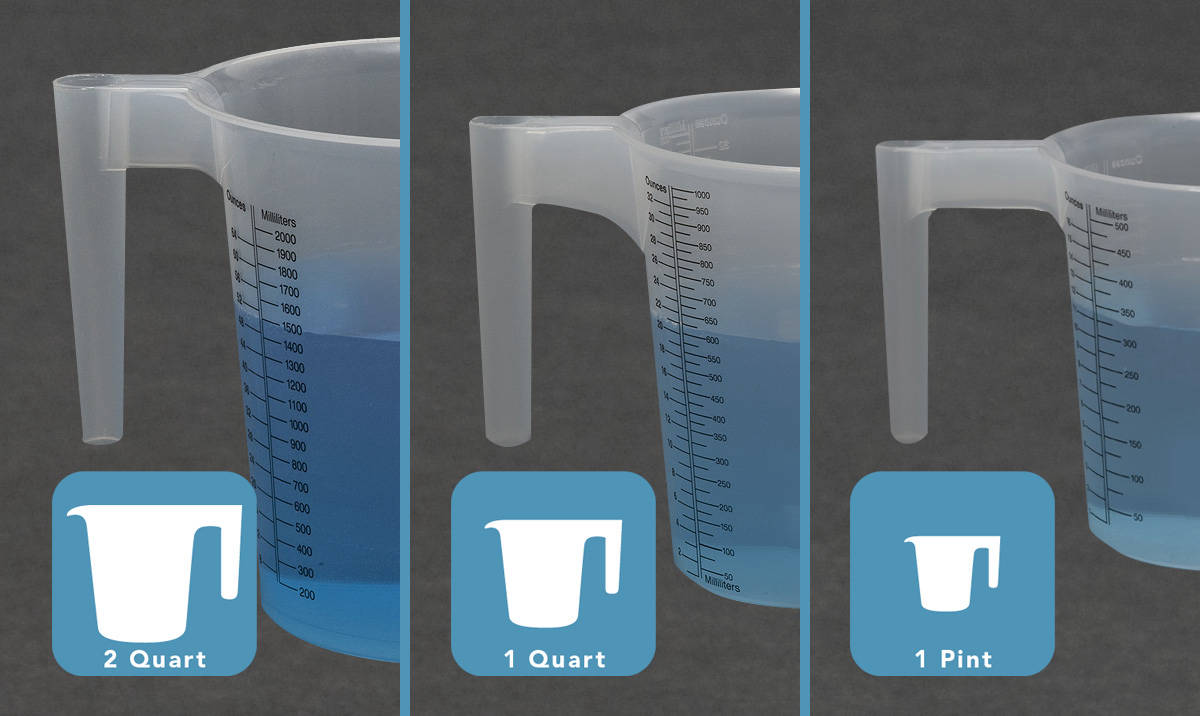 Three MaC Pitcher sizes are available