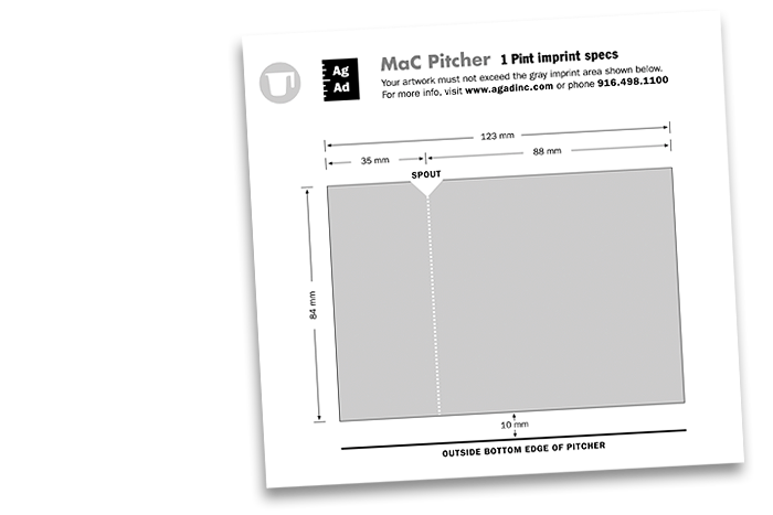 AgAd Inc. Imprint Templates in PDF format.
