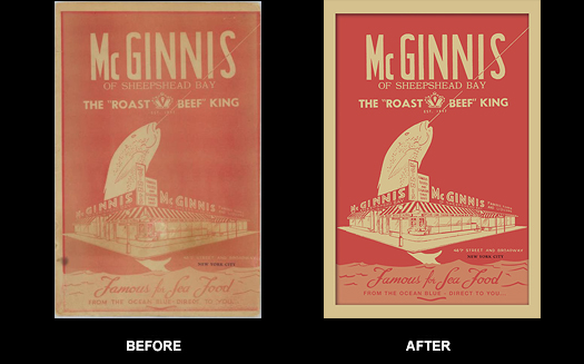 McGinnis Restaurant Menu Restoration